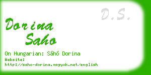 dorina saho business card
